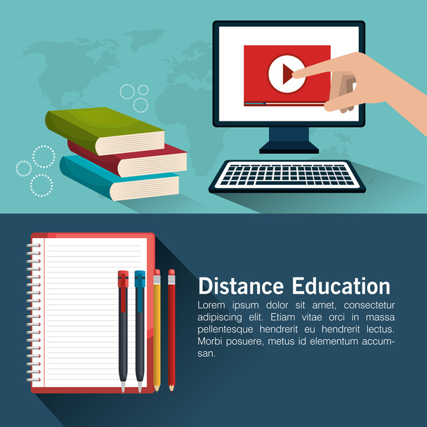 diseño de educación a distancia
  - Vector, imagen