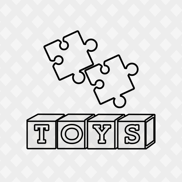 toys kids design - Vector, Imagen