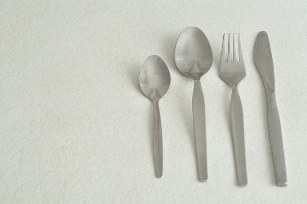 Cutlery on a white background - Photo, Image