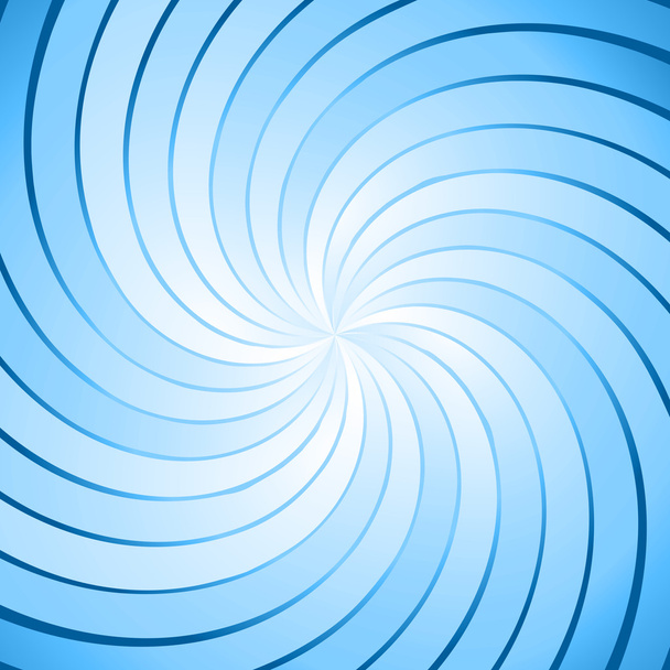 abstrakte blaue Strahl Twirl Hintergrund - Vektor, Bild