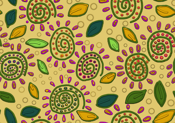 Seamless pattern of abstract flowers - Zdjęcie, obraz
