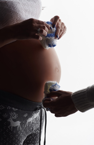Έγκυος γυναίκα του στομάχου - Φωτογραφία, εικόνα
