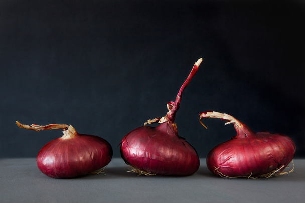 red onion on wood - Foto, Imagen