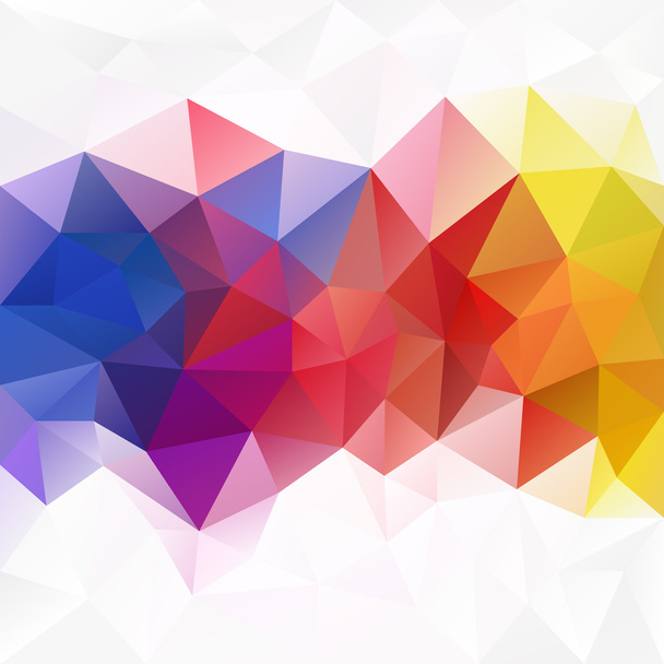 διάνυσμα φόντο αφηρημένη ακανόνιστο πολύγωνο με ένα τριγωνικό σχέδιο σε όλο το φάσμα χρωμάτων - ιριδίζουσα λωρίδα στη μέση - Διάνυσμα, εικόνα