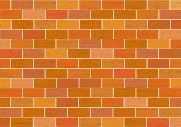 A fragment of red brick wall - Vector, Image