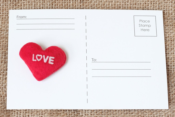 Liebesbotschaft mit leeren Postkarten - Foto, Bild