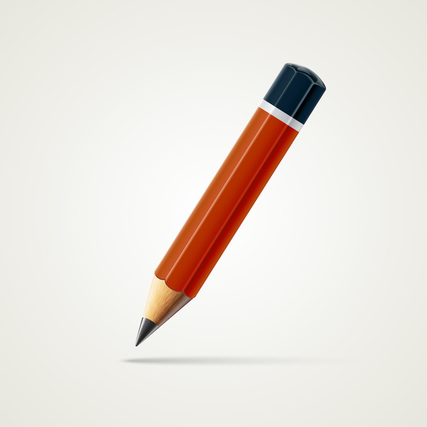 Realistic detailed sharpened pencil isolated on white background. Vector illustration EPS 10 - Vecteur, image