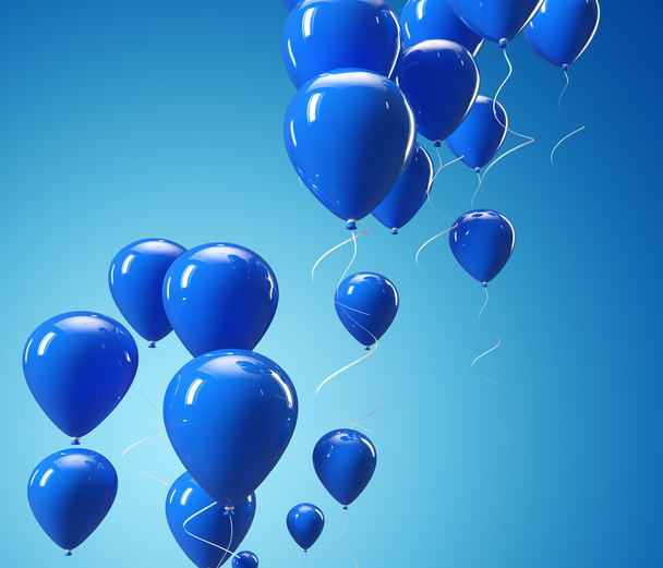 Blue balloons - Fotografie, Obrázek