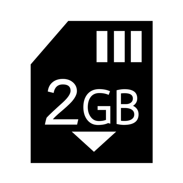 Memory Card 2 Gb icon Illustration design - Vector, Imagen