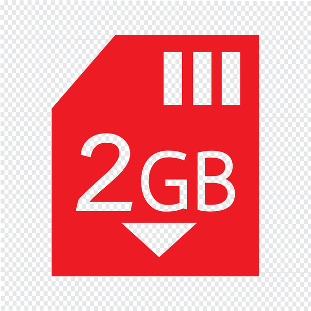Memory Card 2 Gb icon Illustration design - Vektor, obrázek