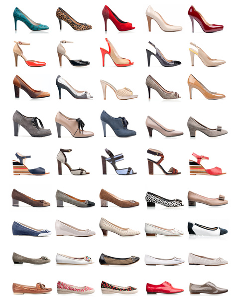 Collection of various types of female shoes - Photo, Image