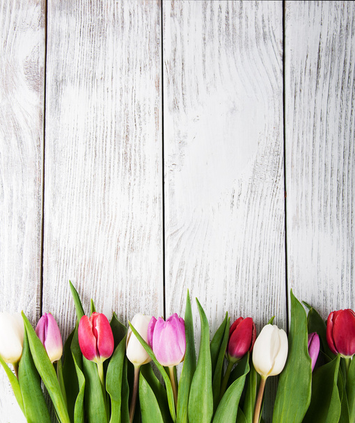 Букет свежих весенних тюльпанов
 - Фото, изображение