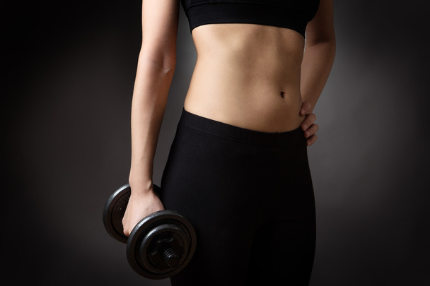 female torso with dumbell - Photo, Image
