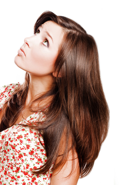 Beauty young woman with long hairs - 写真・画像