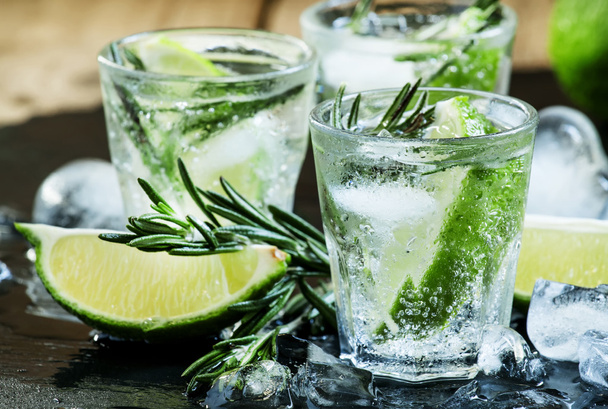 Lime Lemonade with rosemary and ice - Foto, Bild