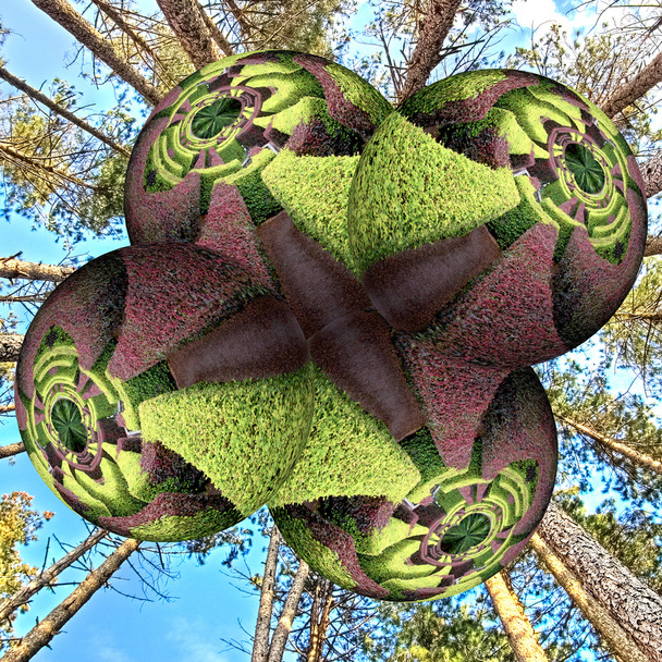 laberinto alienígena con esferas de muchas dimensiones casquete surrealista
 - Foto, imagen