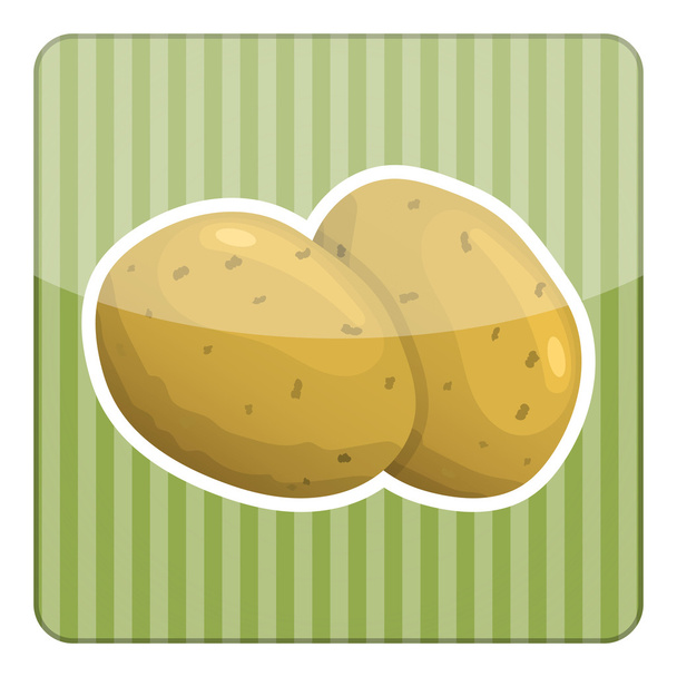 Aardappelen kleurrijke pictogram - Vector, afbeelding