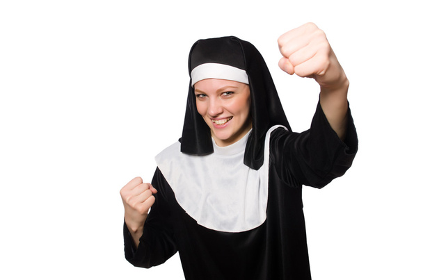 Nun isolated on the white background - Foto, Imagem
