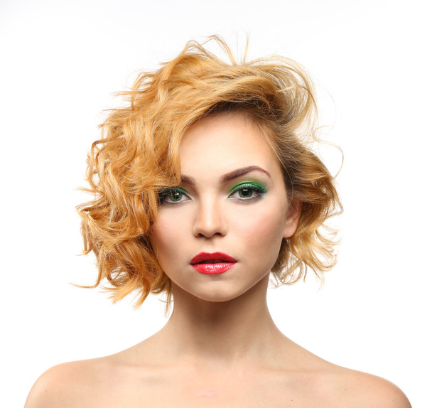 Beautiful girl with colorful makeup  - Valokuva, kuva