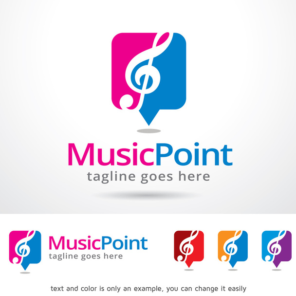 Muziek punt-Logo sjabloon ontwerp Vector - Vector, afbeelding