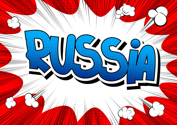 Rusland - Comic book stijl word - Vector, afbeelding