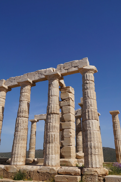 Poseidonin temppeli Cape Sounionissa lähellä Ateenaa, Kreikka
.  - Valokuva, kuva