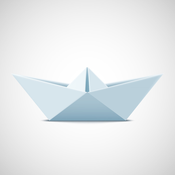 Icon paper boat on a white background. Stock vector illustration - Vetor, Imagem