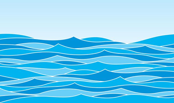 Sea waves background - Vettoriali, immagini