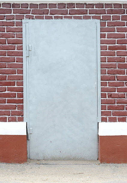 mur z cegły z drzwi tło - Zdjęcie, obraz