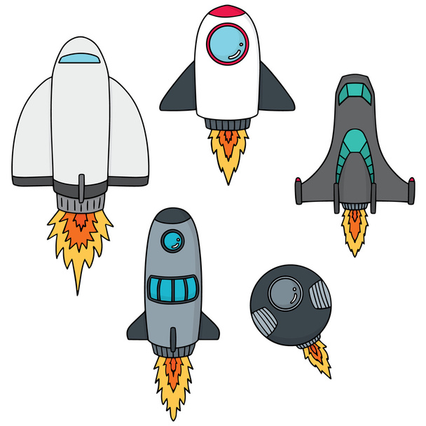 vector conjunto de nave espacial
 - Vector, Imagen