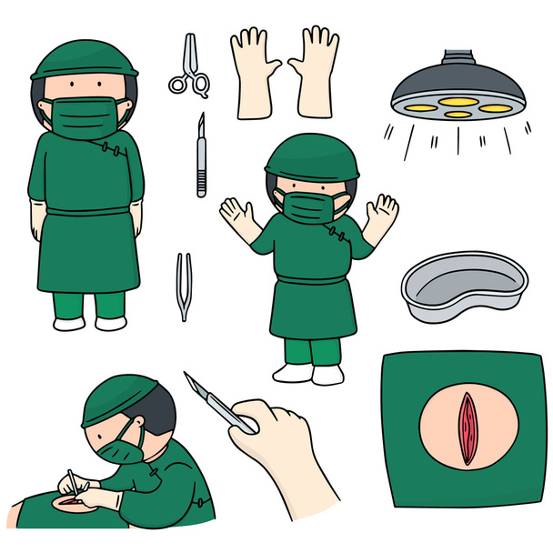 векторный набор хирурга
 - Вектор,изображение