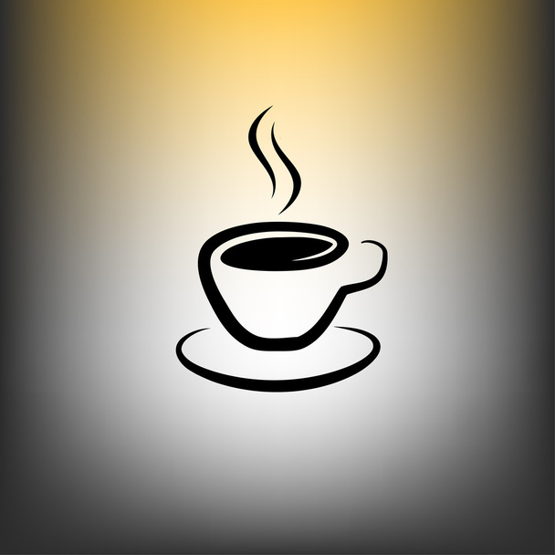 filiżanka kawy z parą - Wektor, obraz