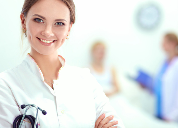 Woman doctor standingat hospital - Valokuva, kuva