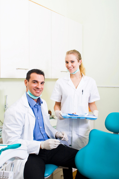 Dentist and assistant - Foto, afbeelding