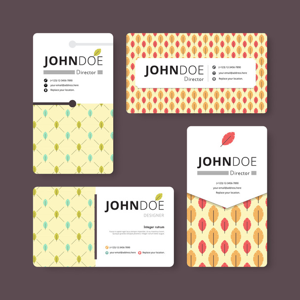 Simple business card template. Cover, Flyer, Leaflet template. C - Vector, Image