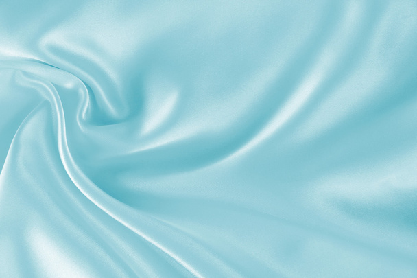 Smooth elegant blue silk or satin as background - Foto, imagen
