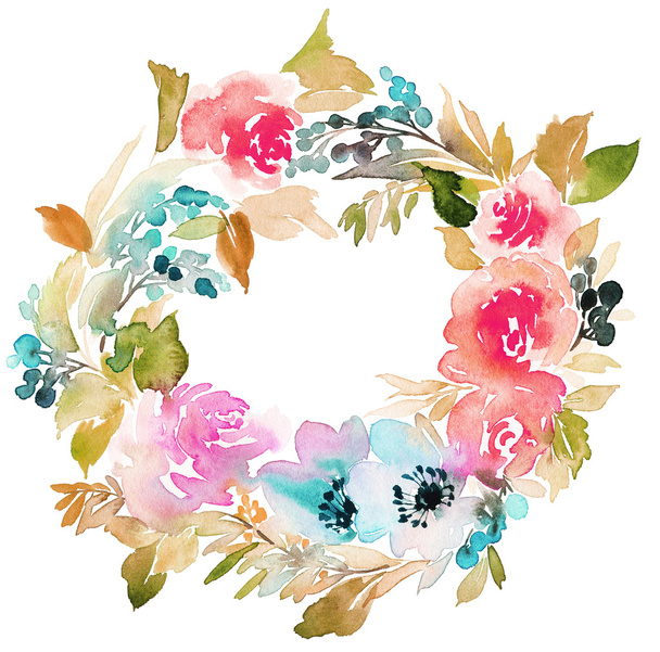 Flowers watercolor illustration - Photo, Image