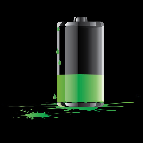 Vector green fuel cell ilustration - Vector, Image