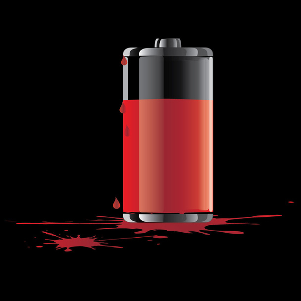 Vector red fuel cell ilustration - Вектор,изображение
