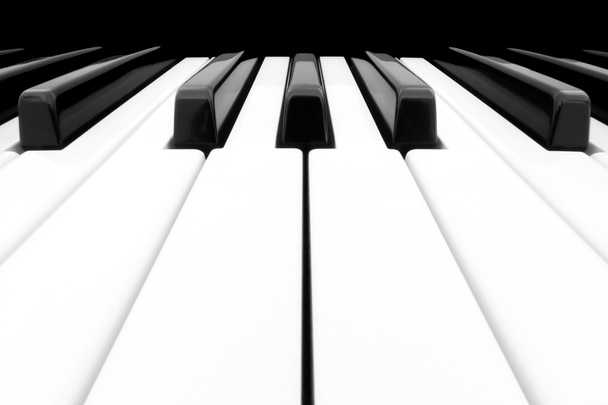 Wide angle shot of Piano Keyboard - Photo, Image