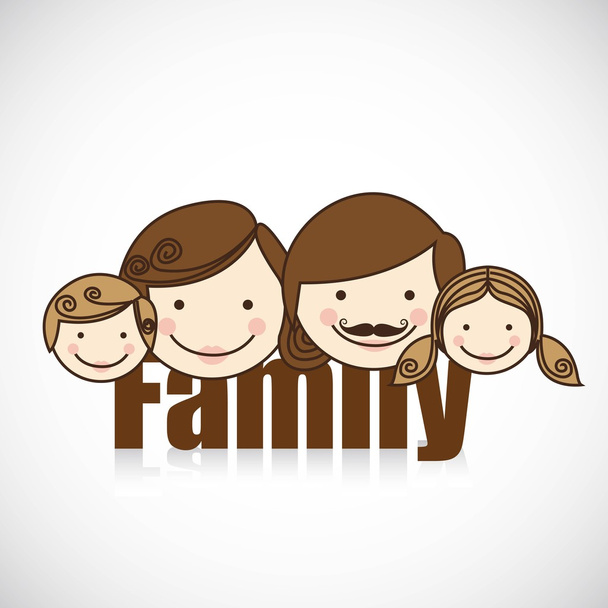 幸せな家族 - ベクター画像