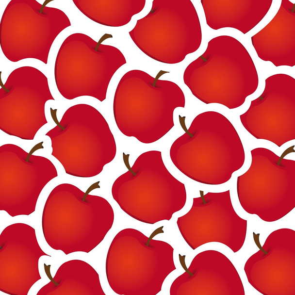 Apfelaufkleber-Muster - Vektor, Bild