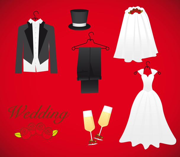 objects of marriage - Vector, Image