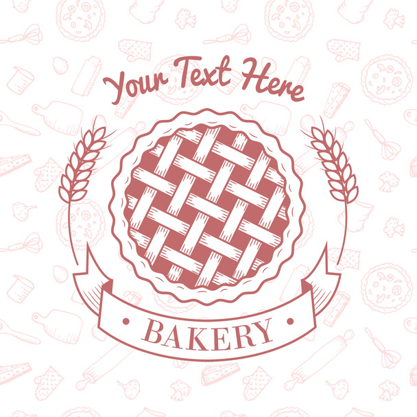 Vintage monochrome bakery emblem. Old style elements, logos, logotypes for badges, bread company, bread house, cafe, cake shop. - Vector, Image