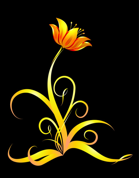 Colored vectors flower - Vektör, Görsel