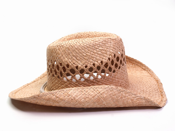 Hnědý klobouk, na bílém pozadí - Fotografie, Obrázek