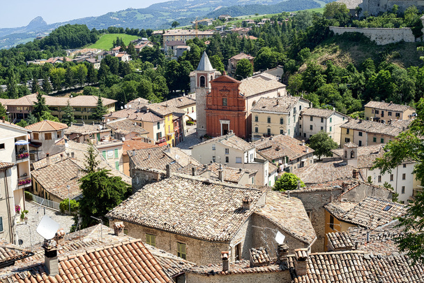 Pennabilli, Montefeltro (Italy), view of the old town - Fotoğraf, Görsel