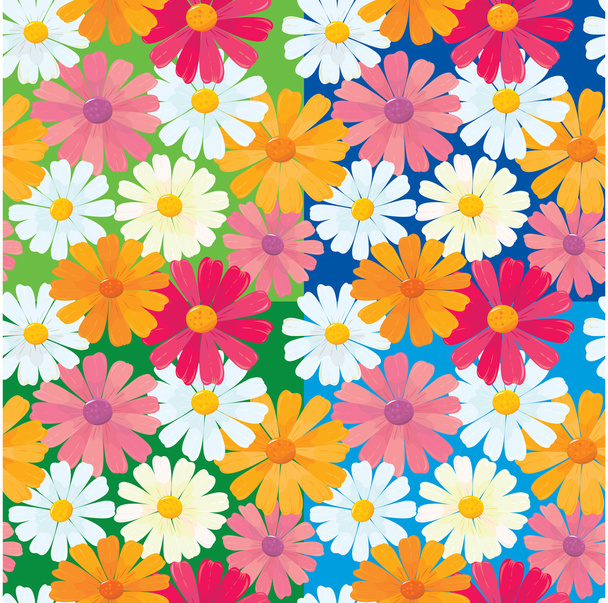 Seamless textures of ox-eye daisy flowers - Vector, afbeelding