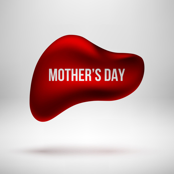 Distintivo do Dia das Mães Vermelhas
 - Vetor, Imagem