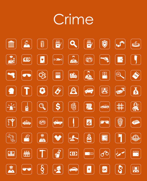 Set of crime  icons - Vector, Image